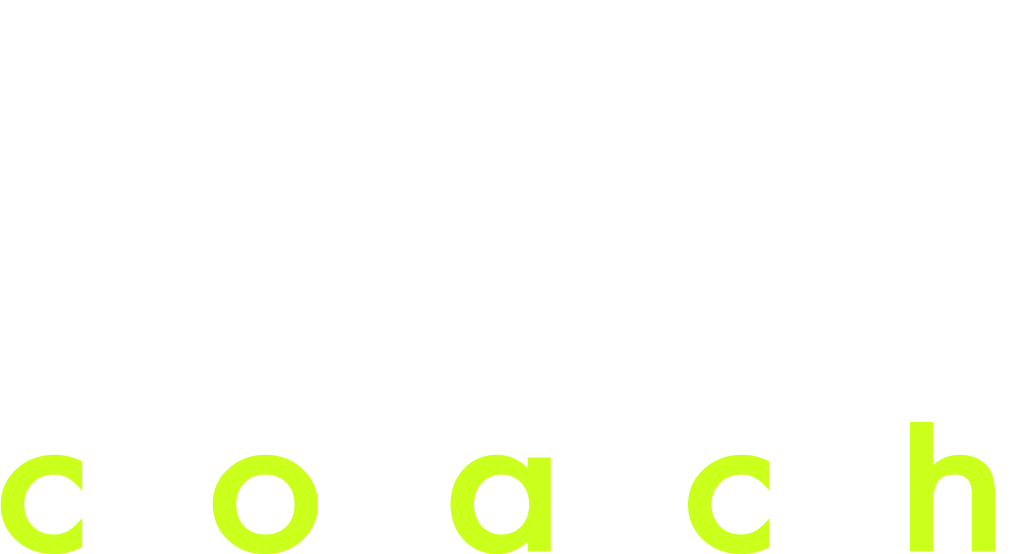 Logo hazi coach simple , écriture hazi blanch et coach vert lime